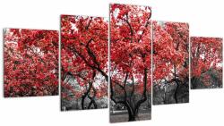 Mivali Tablou - Copacii roșii, Central Park, New York, din cinci bucăți 150x80 cm (V022930V150805PCS)