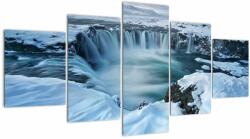 Mivali Tablou - Cascadele zeilor, Islanda, din cinci bucăți 150x80 cm (V021672V150805PCS)