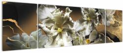 Mivali Tablou - Flori de orhidee pe fundal de marmură, din trei bucăți 170x50 cm (V022774V17050)