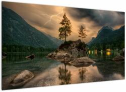 Mivali Tablou - lacul în munți, dintr-o bucată 120x70 cm (V020080V12070)