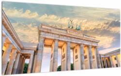 Mivali Tablou pe sticlă - Poarta Brandenburg, Berlin, Germania, dintr-o bucată 100x50 cm pe sticlă (V023107V10050GD)