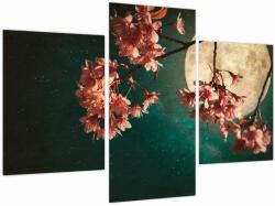 Mivali Tablou - Sakura în luna plină, din trei bucăți 90x60 cm (V023869V90603PCS)