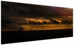 Mivali Tablou unei vele în apus de soare, dintr-o bucată 250x125 cm (V020489V250125)