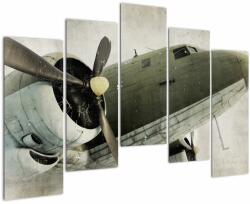 Mivali Tablou - Avion vechi cu elice, din cinci bucăți 125x90 cm (V022830V12590)