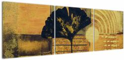 Mivali Tablou - Frunza ginkgo, din trei bucăți 150x50 cm (V023230V15050)