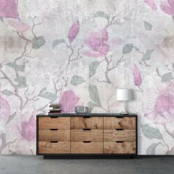 Mivali Fototapet - Flori roz în beton, vlies, 245x170 cm (T100693TQ5)