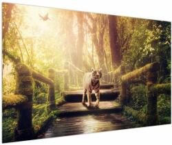 Mivali Tablou cu tigrul în djunglă, dintr-o bucată 150x100 cm (V020479V150100)