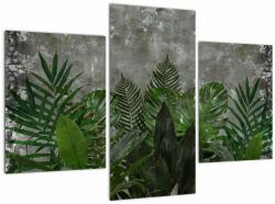 Mivali Tablou - Zid de beton cu plante, din trei bucăți 90x60 cm (V022812V90603PCS)