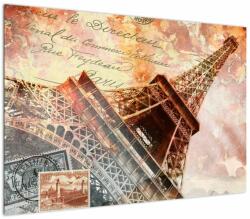 Mivali Tablou - Turnul Eiffel în stil vintage, dintr-o bucată 100x70 cm (V023451V10070)