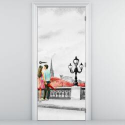 Mivali Fototapet pentru ușă - Îndrăgostiții în Paris (D022029D95205)
