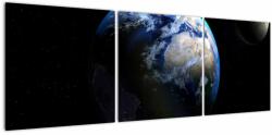 Mivali Tablou planetei Pământul, din trei bucăți 120x40 cm (V021141V12040)