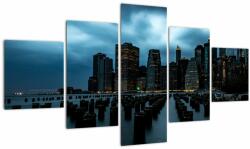 Mivali Tablou - Privire spre Zgârâie nori din New York, din cinci bucăți 125x70 cm (V021719V12570)