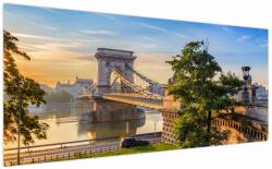 Mivali Tablou - Pod peste râu, Budapesta, Ungaria, dintr-o bucată 200x100 cm (V023128V200100)