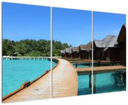 Mivali Tablou cu Maledive, din trei bucăți 120x80 cm (V021270V120803PCS)
