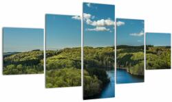 Mivali Tablou - Lac montan, din cinci bucăți 125x70 cm (V022443V12570)