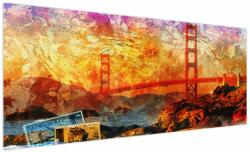 Mivali Tablou - Golden Gate, SanFrancisco, California, dintr-o bucată 250x125 cm (V023211V250125)