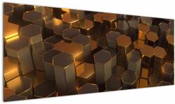 Mivali Tablou - Hexagoane de bronz, dintr-o bucată 145x58 cm (V022861V14558)