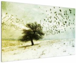 Mivali Tablou - cu multe păsări pictate, dintr-o bucată 120x80 cm (V021914V12080)