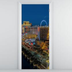 Mivali Fototapet pentru ușă - Las Vegas noaptea (D021010D95205)