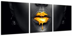 Mivali Tablou - Buzele femeii (cu ceas), din trei bucăți 90x30 cm cu ceas (V022098V9030C)