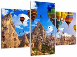 Mivali Tablou - Baloane cu aer cald, Cappadocia, Turcia. , din trei bucăți 90x60 cm (V022964V90603PCS)