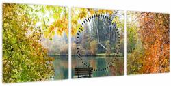 Mivali Tablou cu pescărie (cu ceas), din trei bucăți 90x30 cm cu ceas (V020698V9030C)