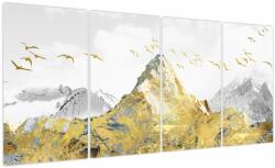 Mivali Tablou - Munte auriu, din patru bucăți 160x80 cm (V024047V16080)