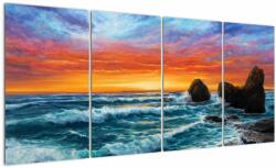 Mivali Tablou - Apus de soare, din patru bucăți 160x80 cm (V022746V16080)
