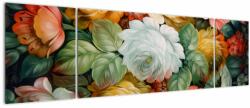 Mivali Tablou cu buchet pictat de flori, din trei bucăți 170x50 cm (V021943V17050)