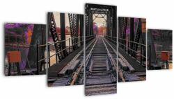 Mivali Tablou cu pod de cale ferată, din cinci bucăți 150x80 cm (V020384V150805PCS)