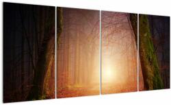 Mivali Tablou cu pădurea toamna în ceață, din patru bucăți 160x80 cm (V020013V16080)