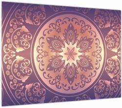 Mivali Tablou pe sticlă - Mandala pe gradient violet (V023593V7050GD)