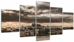 Mivali Tablou - Praga înnorită, din cinci bucăți 150x80 cm (V020258V150805PCS)