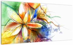Mivali Tablou pe sticlă - Floare, dintr-o bucată 100x50 cm pe sticlă (V022532V10050GD)