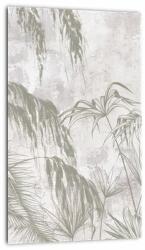 Mivali Tablou - Plante tropicale pe perete gri, dintr-o bucată 20x30 cm (V022878V2030)