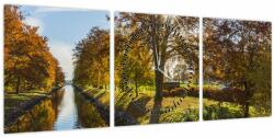 Mivali Tablou cu canal de apă (cu ceas), din trei bucăți 90x30 cm cu ceas (V020191V9030C)