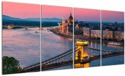 Mivali Tablou - Panorama orașului Budapesta, Ungaria, din patru bucăți 160x80 cm (V023302V16080)
