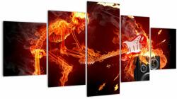 Mivali Tablou - Muzica în flăcări, din cinci bucăți 150x80 cm (V022217V150805PCS)
