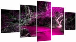 Mivali Tablou - Pădure roz, din cinci bucăți 150x80 cm (V024101V150805PCS)