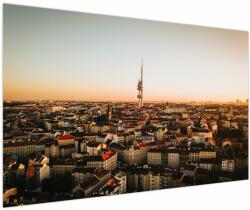 Mivali Tablou apusului de soare deasupra orașului Zizkov, dintr-o bucată 150x100 cm (V021641V150100)