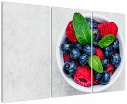 Mivali Tablou - bol cu fructe de pădure, din trei bucăți 120x80 cm (V020228V120803PCS)