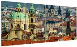 Mivali Tablou - Panorama din Praga, din patru bucăți 160x80 cm (V021620V16080)
