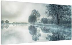 Mivali Tablou pe sticlă cu natura iarna, dintr-o bucată 100x50 cm pe sticlă (V020926V10050GD)
