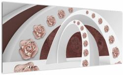 Mivali Tablou - Arcade 3D cu flori, dintr-o bucată 100x40 cm (V022782V10040)