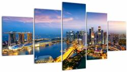 Mivali Tablou - Singapore, Asia, din cinci bucăți 150x80 cm (V023091V150805PCS)