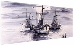 Mivali Tablou - Port marin, pictură în ulei, dintr-o bucată 250x125 cm (V023195V250125)