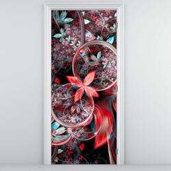 Mivali Fototapet pentru ușă - Abstract flori exotice (D022145D95205)