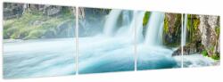 Mivali Tablou - Stânci și cascade, din patru bucăți 160x40 cm (V023760V16040)