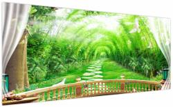 Mivali Tablou - Privire la grădina tropicală, dintr-o bucată 200x100 cm (V022806V200100)
