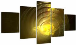 Mivali Tabloul cu spirala abstractă în galben, din cinci bucăți 125x70 cm (V020124V12570)